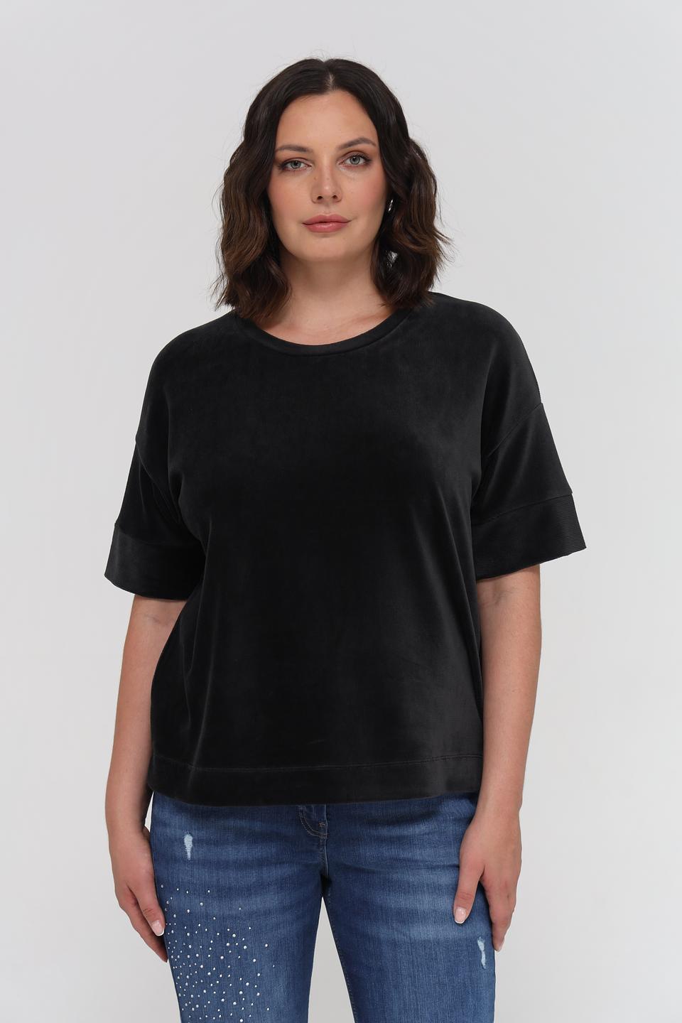 Пуловер Margittes чёрный с коротким рукавом