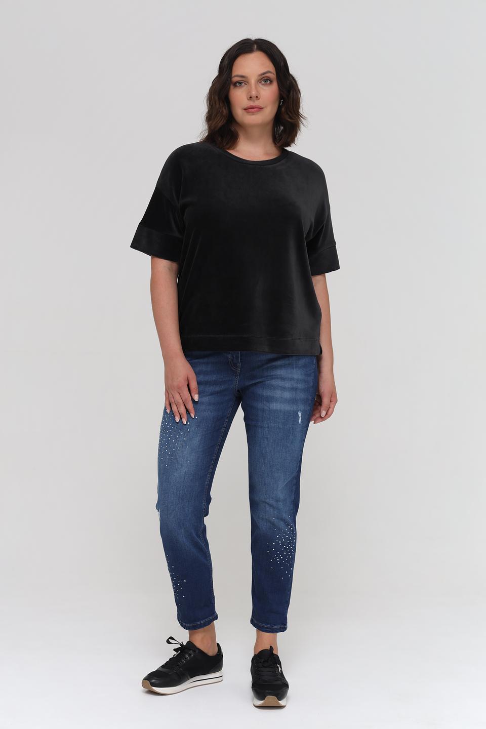 Пуловер Margittes чёрный с коротким рукавом