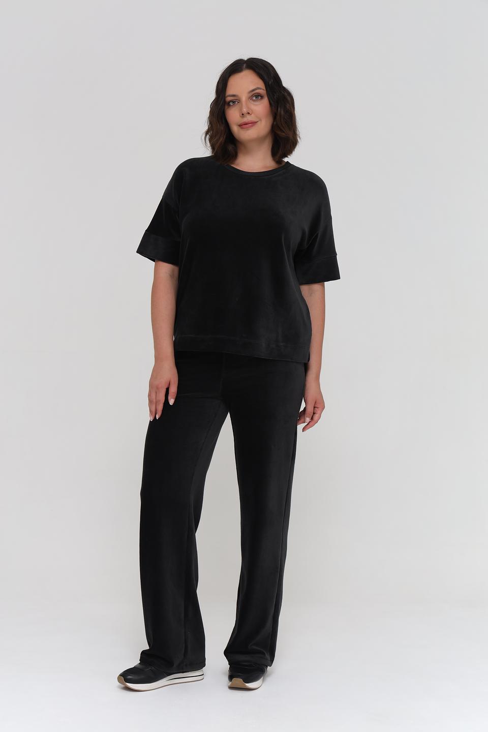 Пуловер Margittes чёрный с коротким рукавом