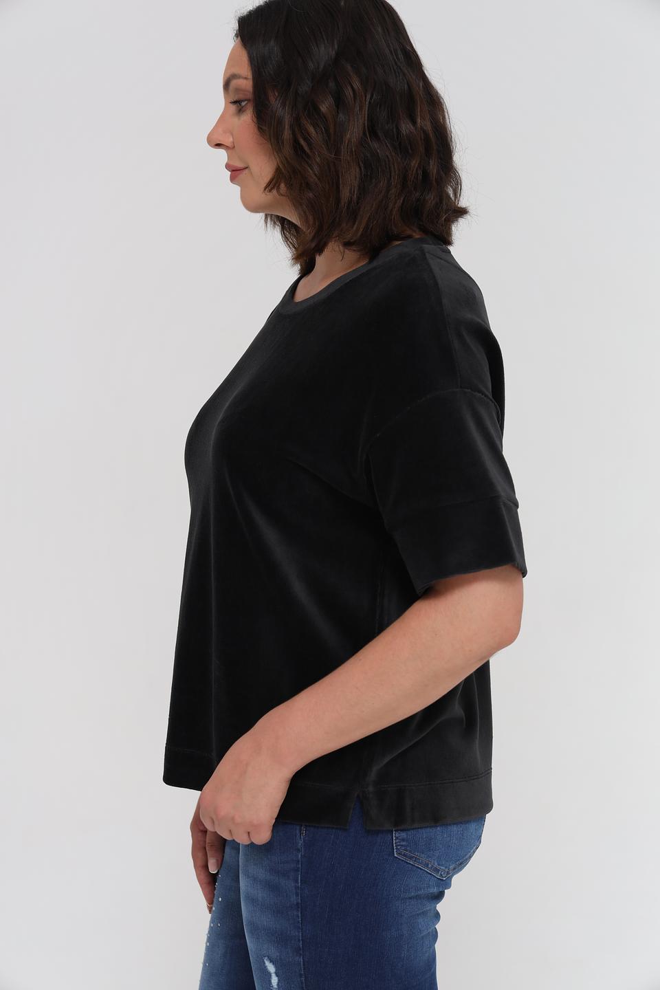 Пуловер Margittes чёрный с коротким рукавом