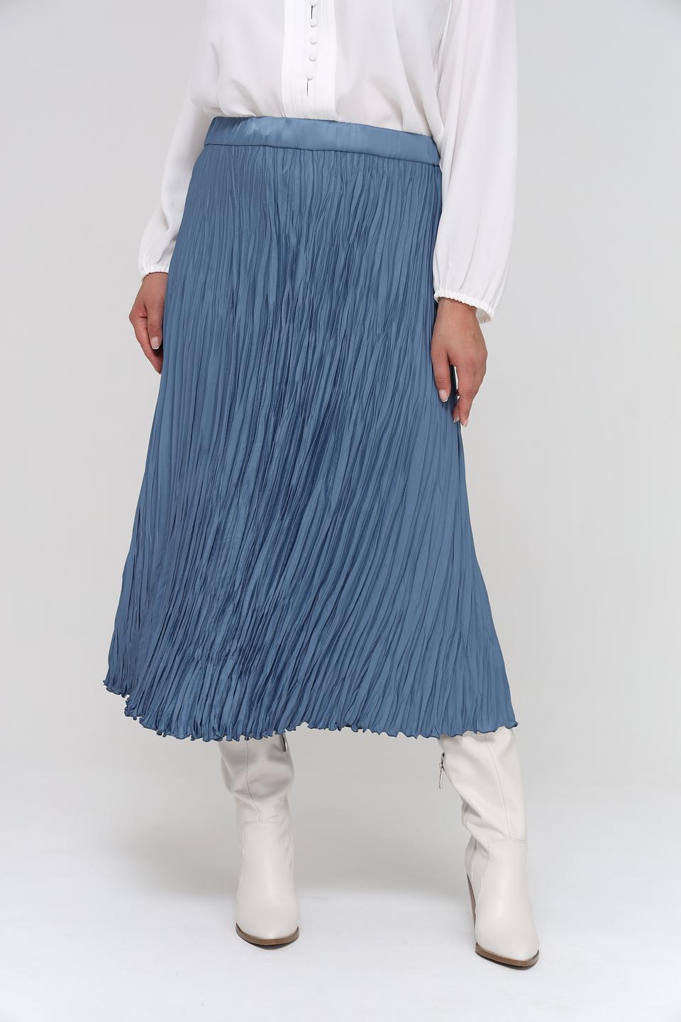 Юбка плиссе Luisa Cerano голубая