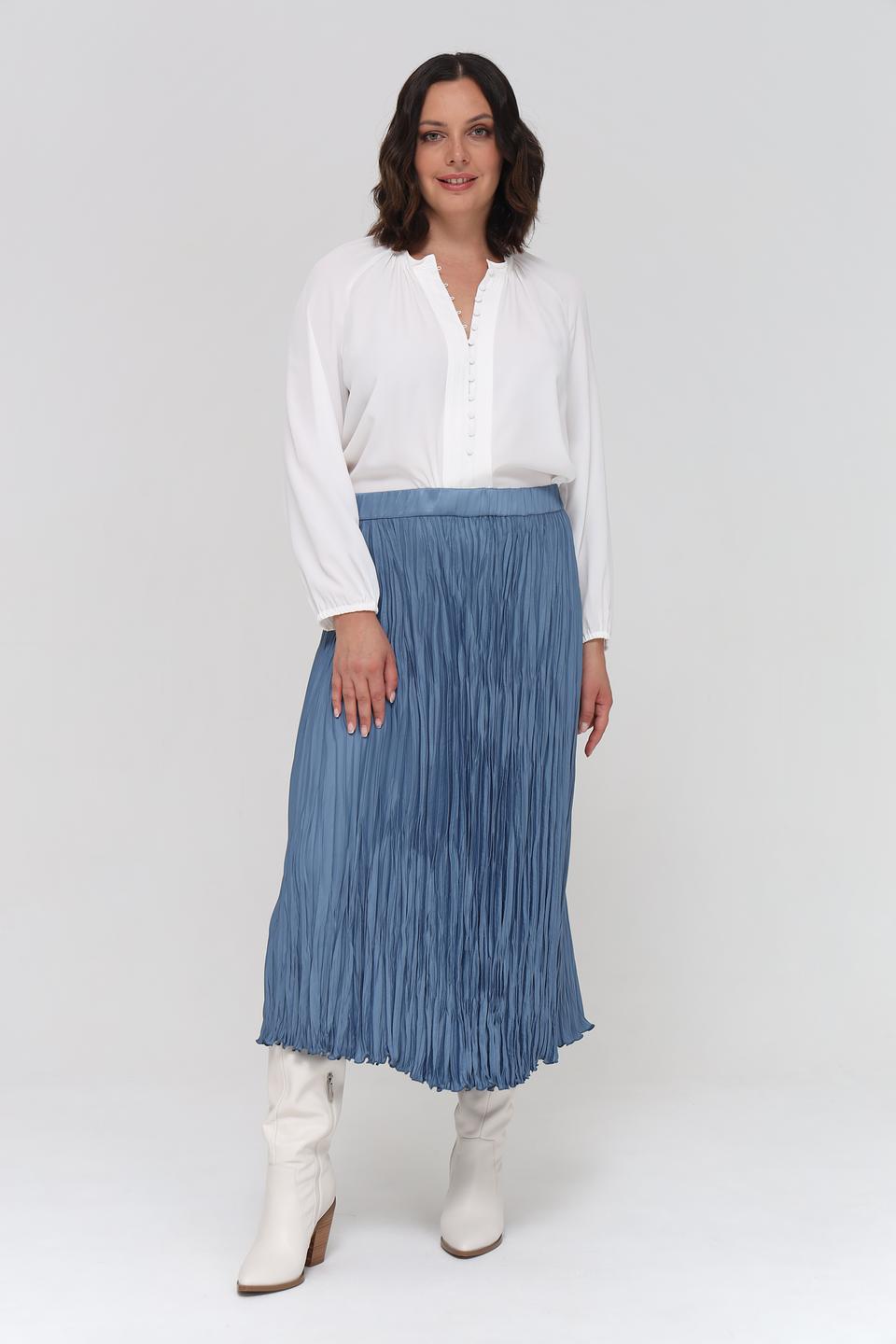 Юбка плиссе Luisa Cerano голубая
