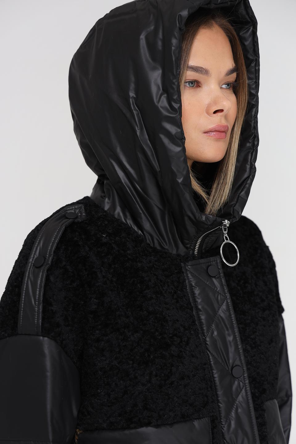 Куртка Electra style комбинированная чёрная