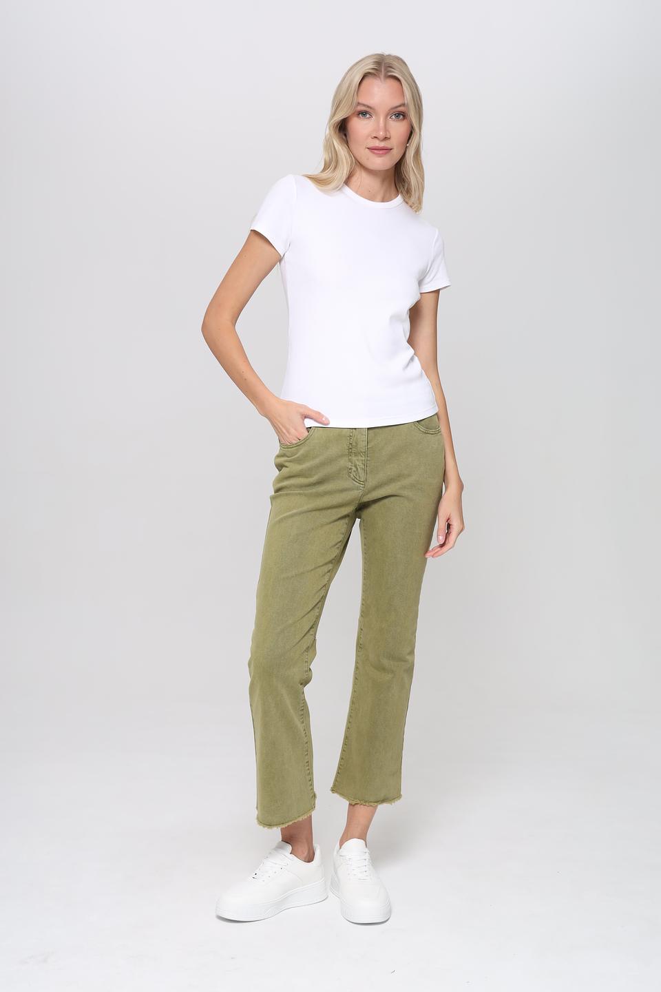 Джинсы Luisa Cerano оливковые