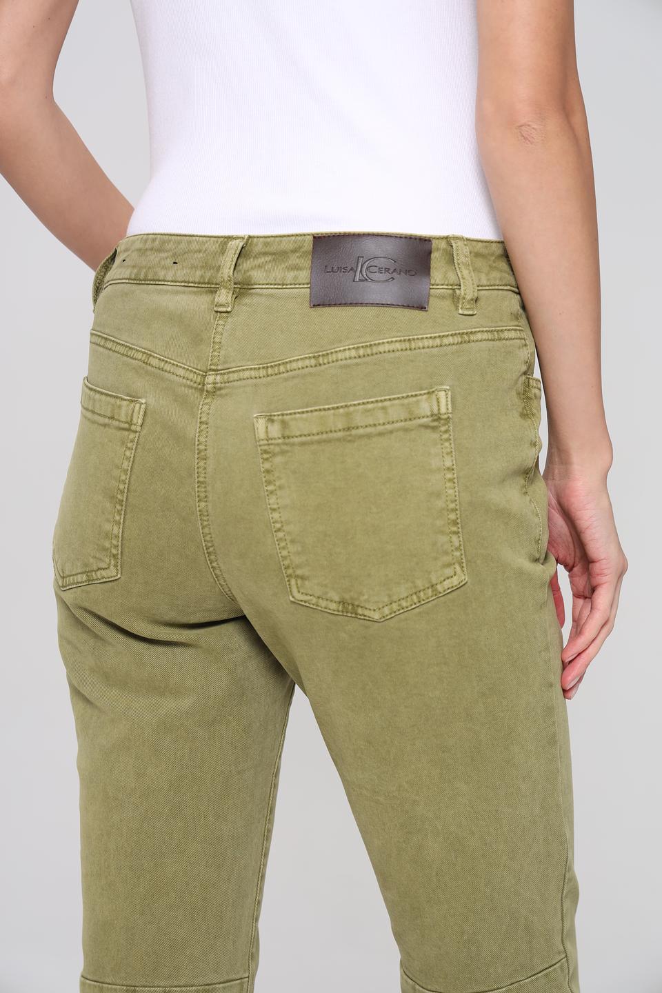 Джинсы Luisa Cerano оливковые