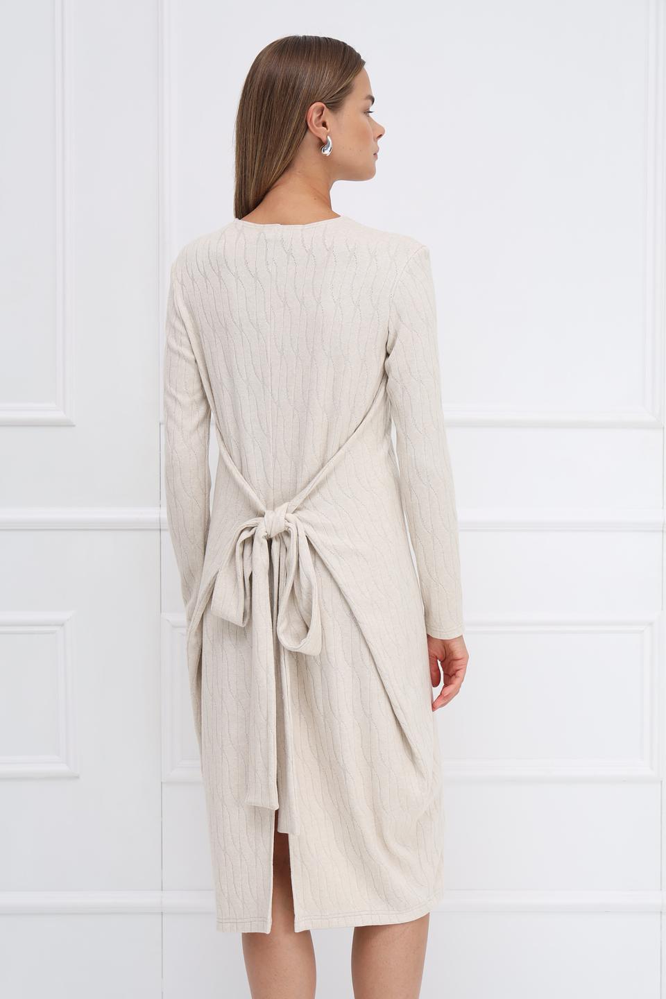 Платье Beatris вязаное бежевое