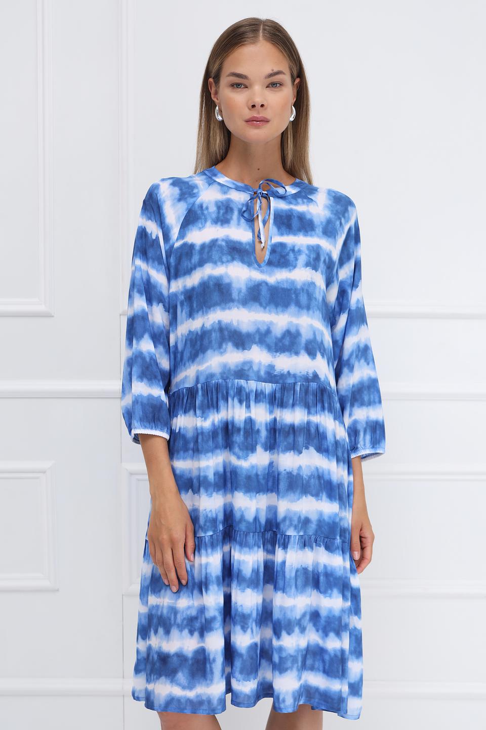 Платье Monari tie-dye синее