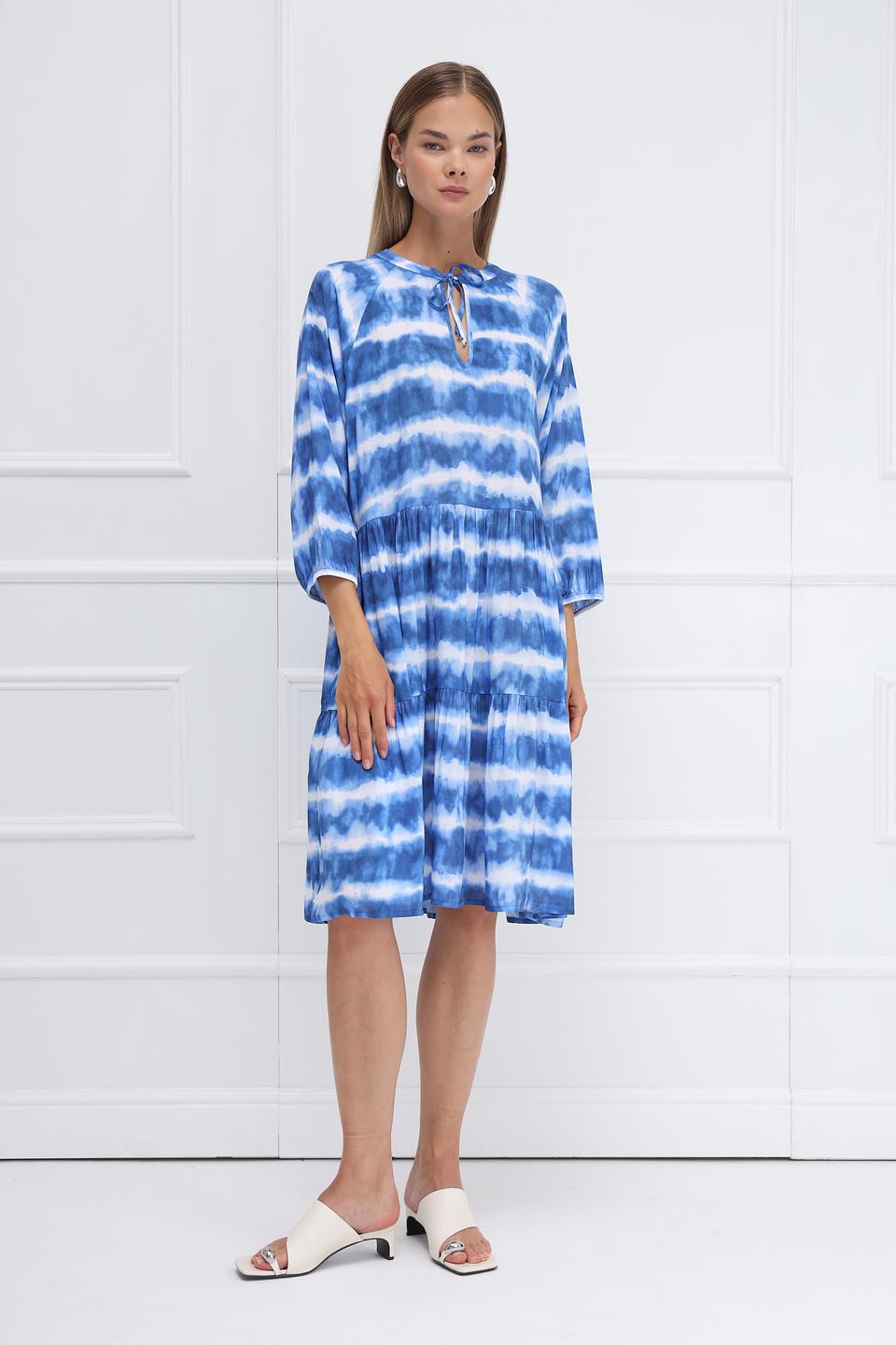 Платье Monari tie-dye синее