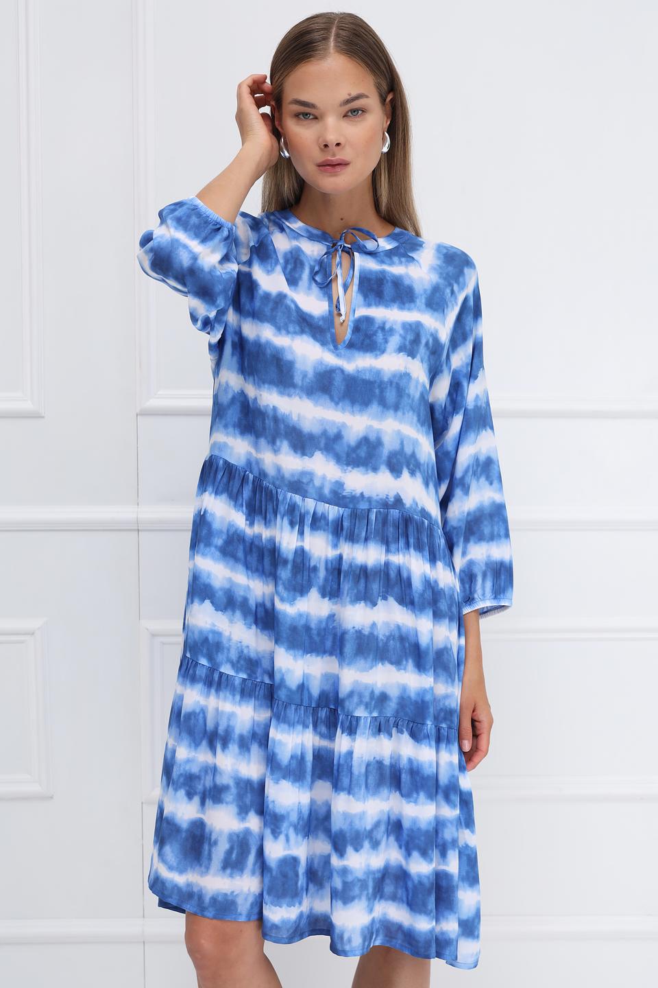 Платье Monari tie-dye синее