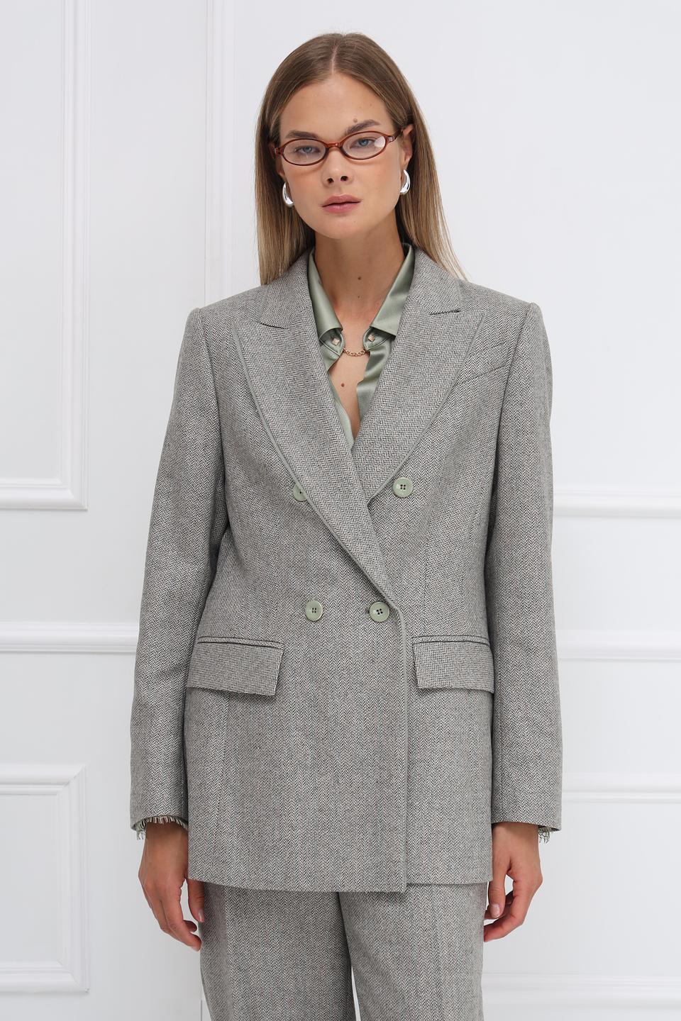 Жакет Marc Cain в клетку серый