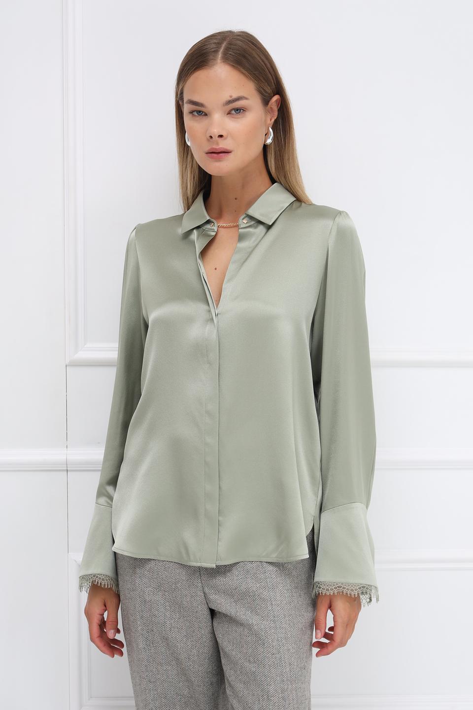 Блуза Marc Cain шелковая мятная