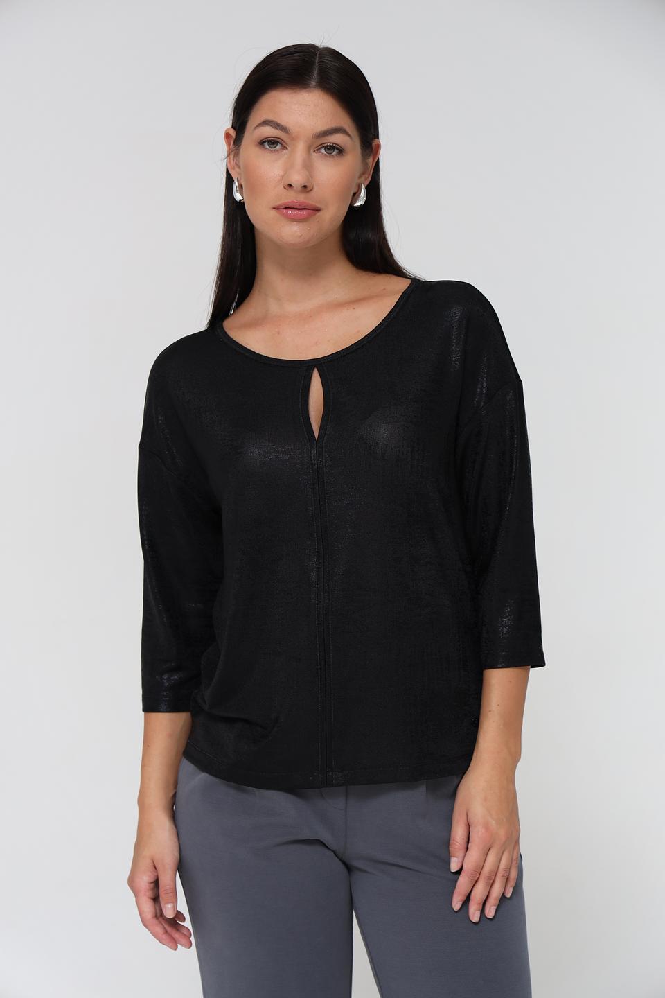 Блуза Monari чёрная с вырезом