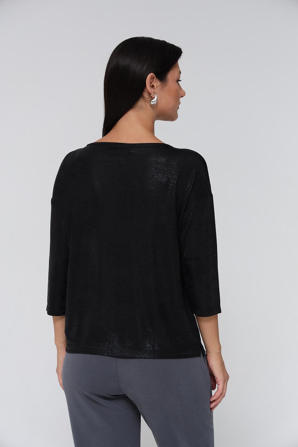 Блуза Monari чёрная с вырезом