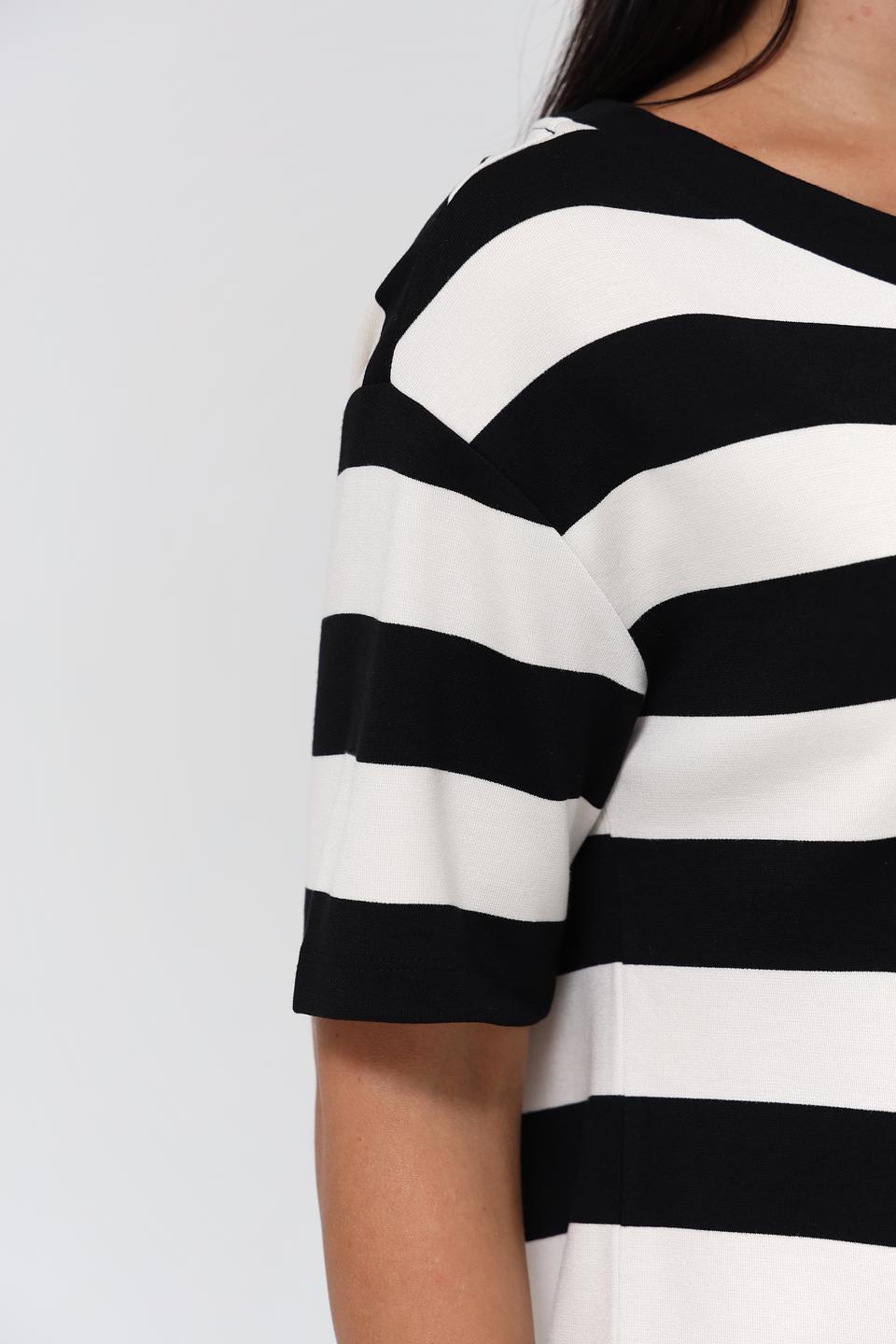 Футболка Monari в полоску чёрно-белая