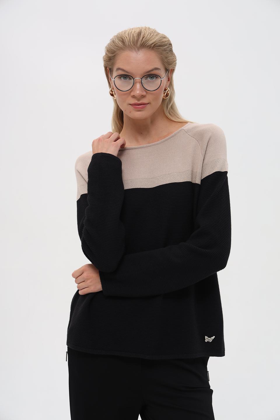 Пуловер Pezzo комбинированный чёрный