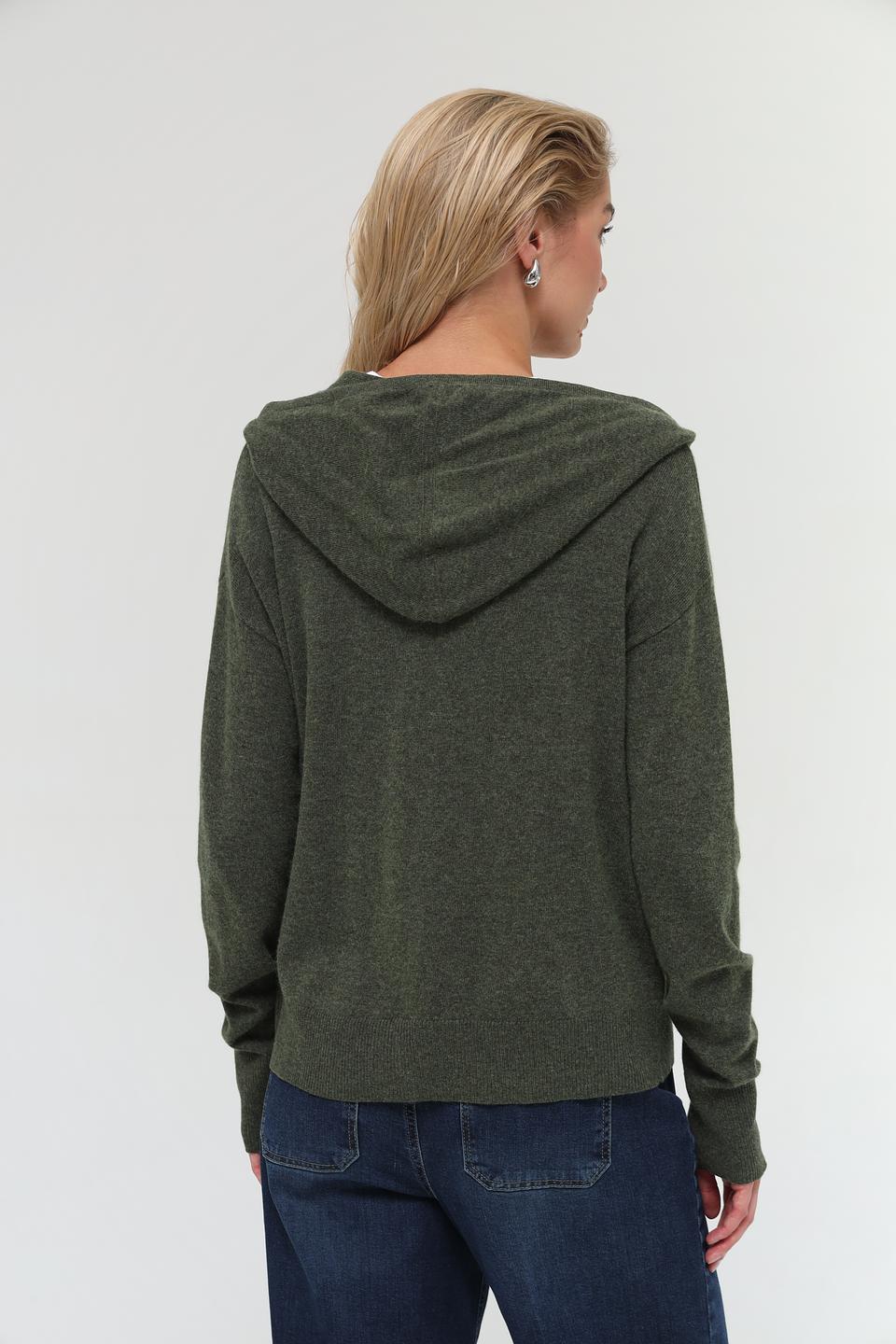 Жакет Pezzo оливковый с капюшоном