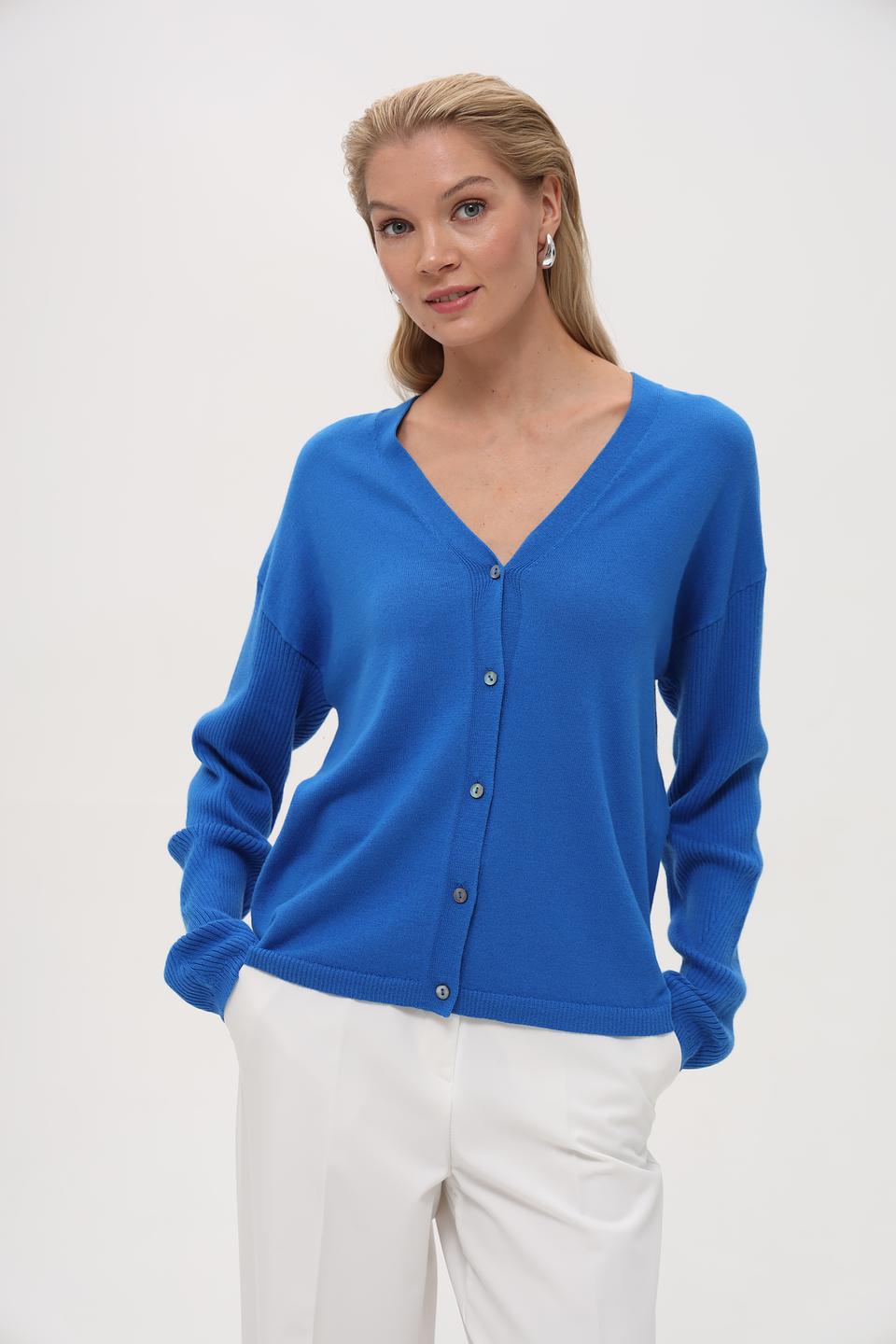 Жакет Pezzo вязаный синий