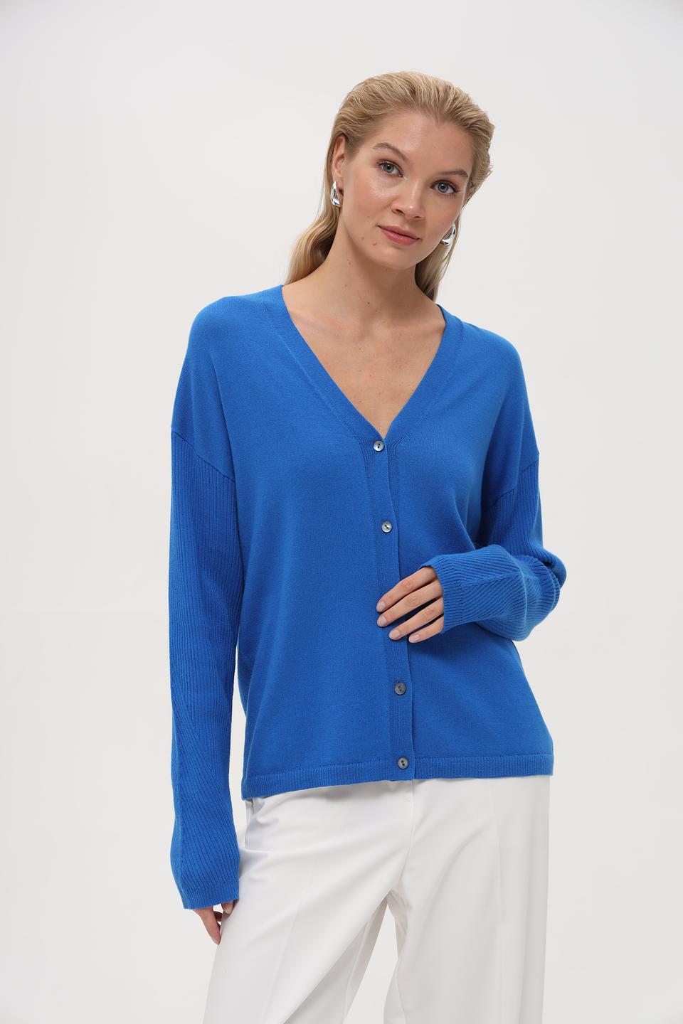 Жакет Pezzo вязаный синий