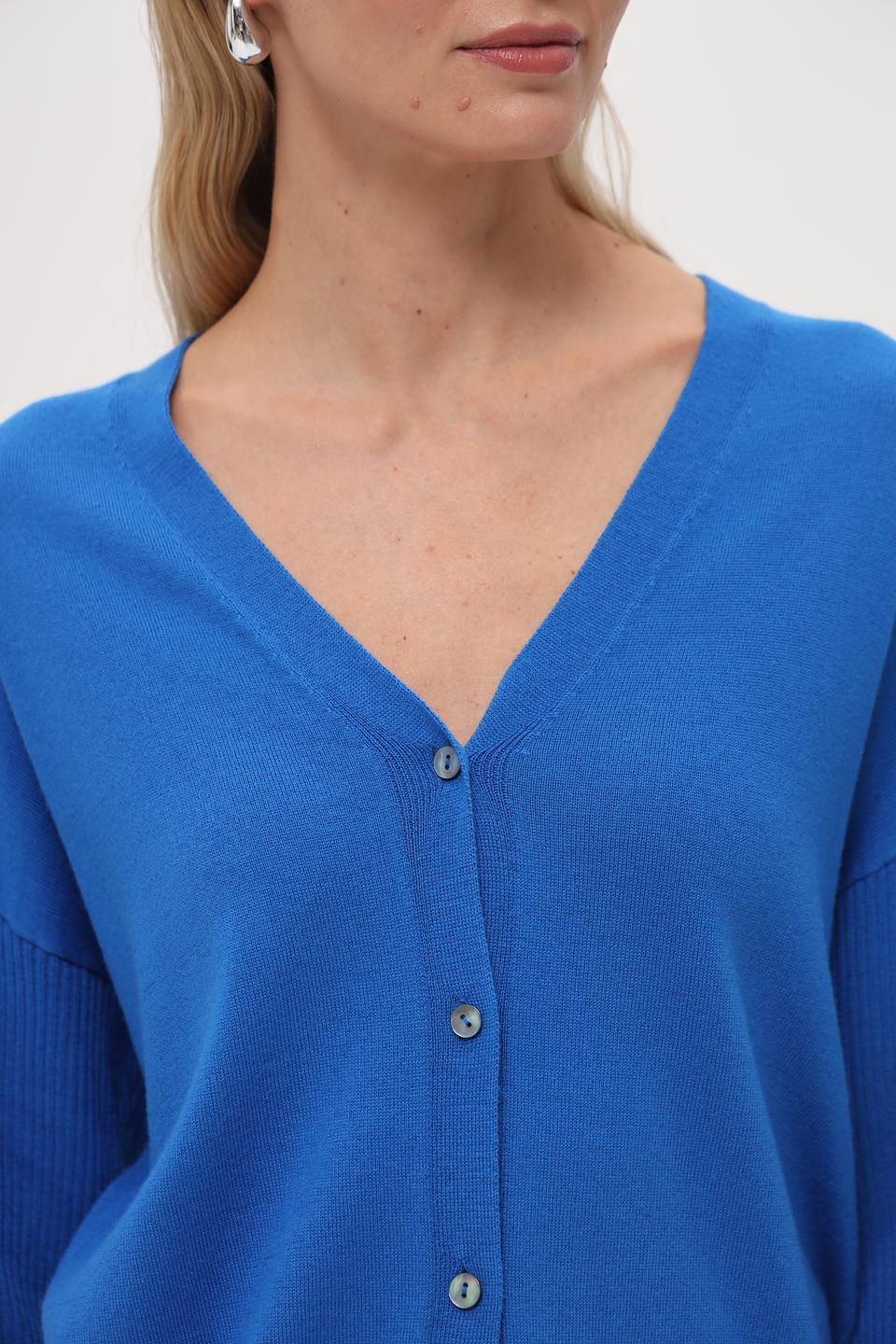 Жакет Pezzo вязаный синий