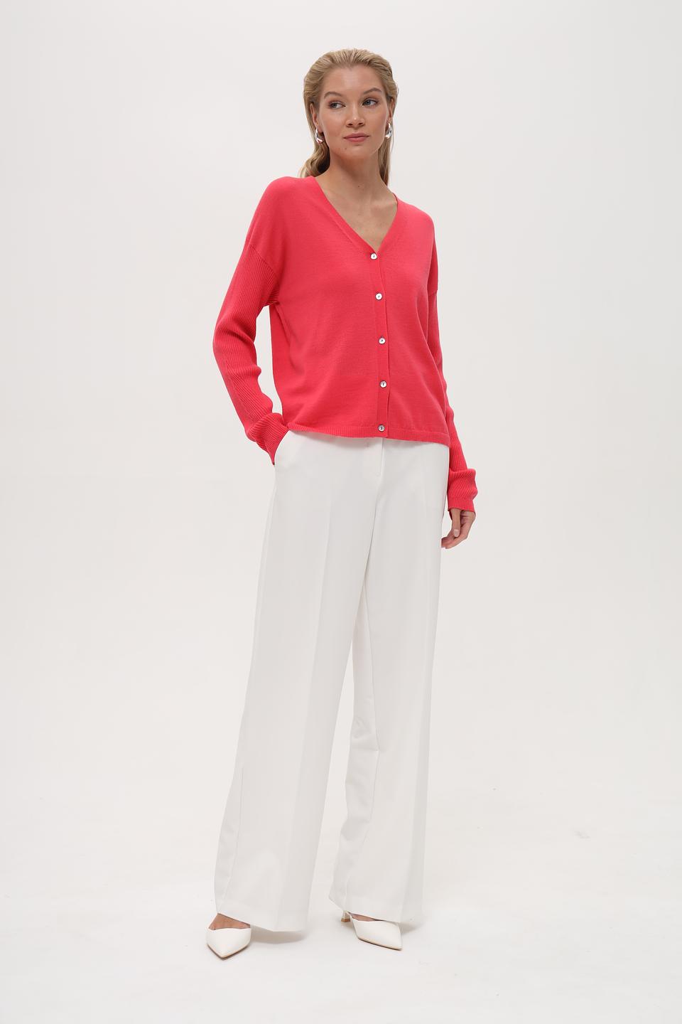 Жакет Pezzo розовый шерстяной на пуговицах