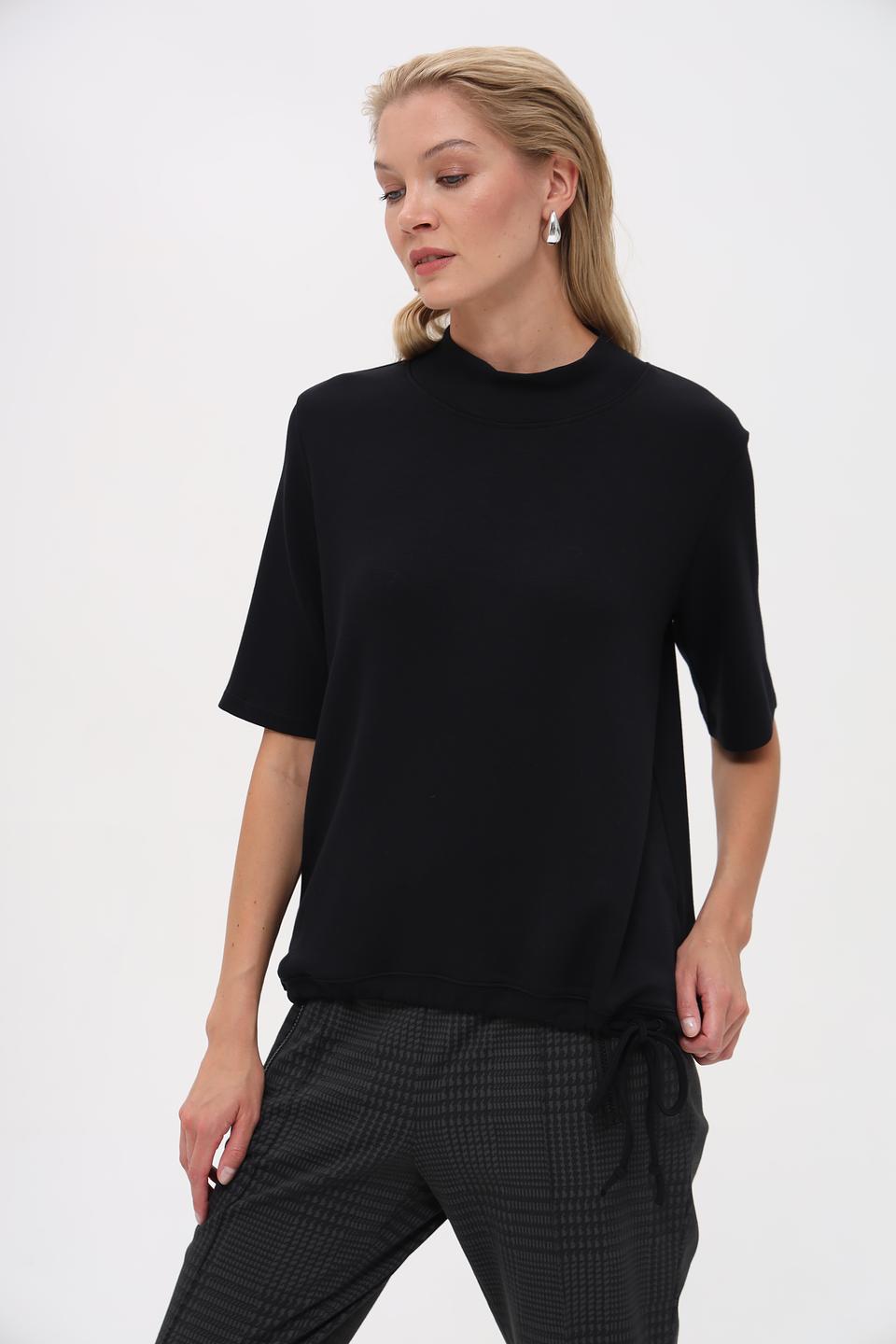 Пуловер Pezzo чёрный с коротким рукавом