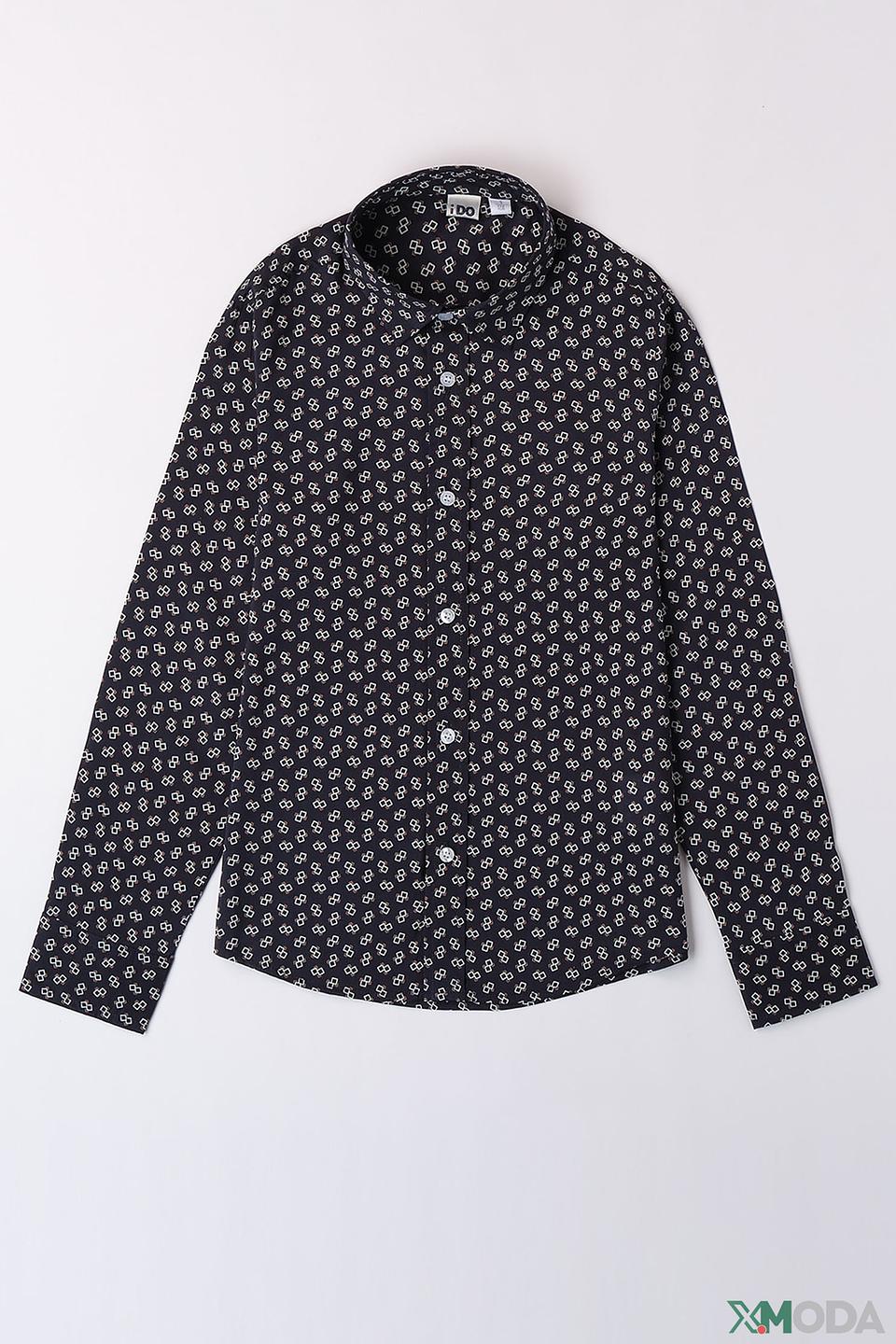 Рубашка Ido с принтом чёрный