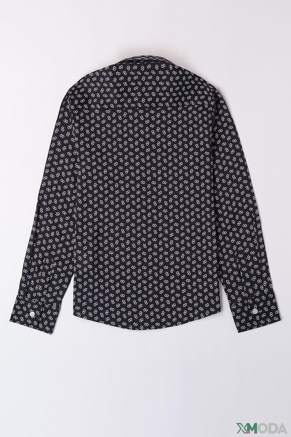 Рубашка Ido с принтом чёрный