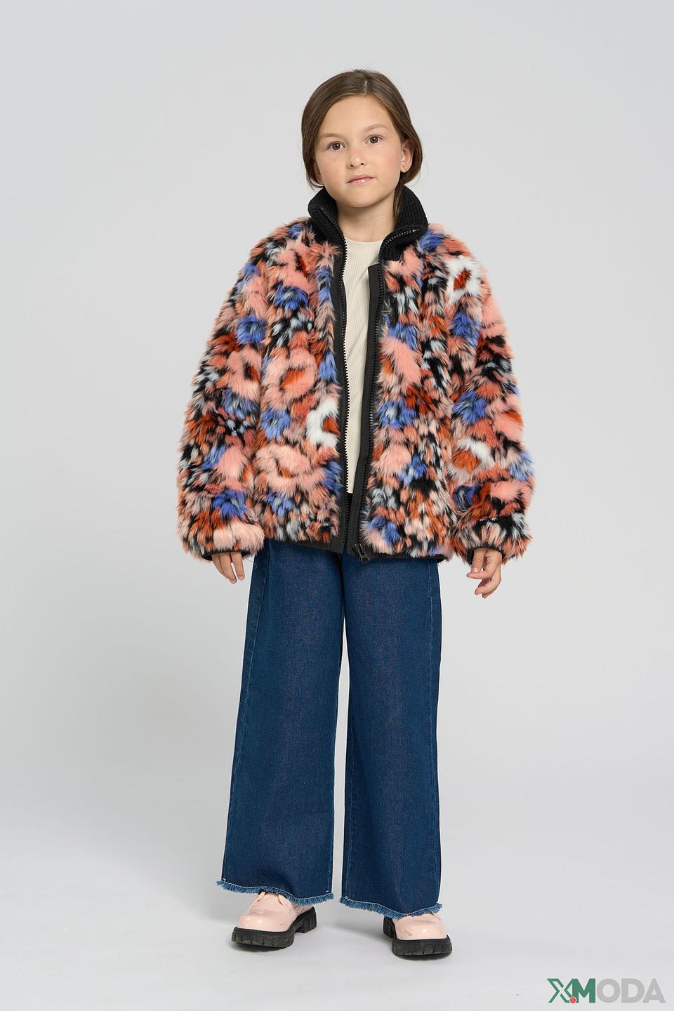 Куртка Choupette дев. меховая разноцветная