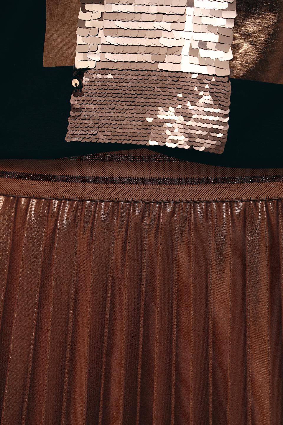 Юбка Lecomte плиссированная терракотовая