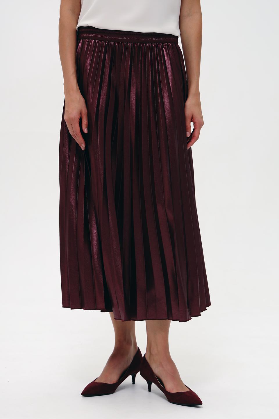 Юбка Lecomte плиссированная бордовая