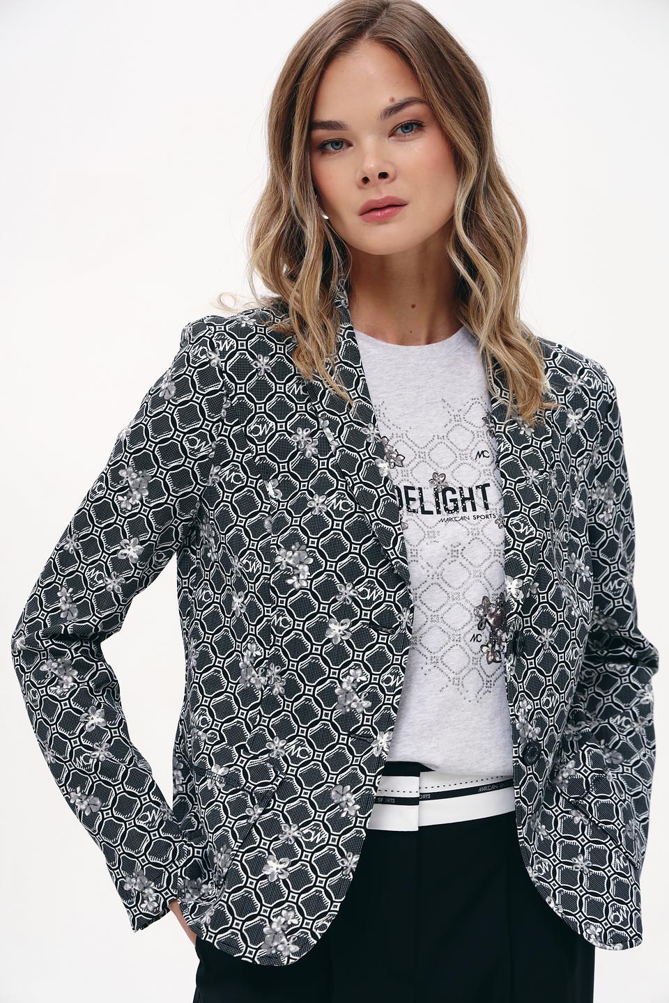 Жакет Marc Cain с геометрическим принтом