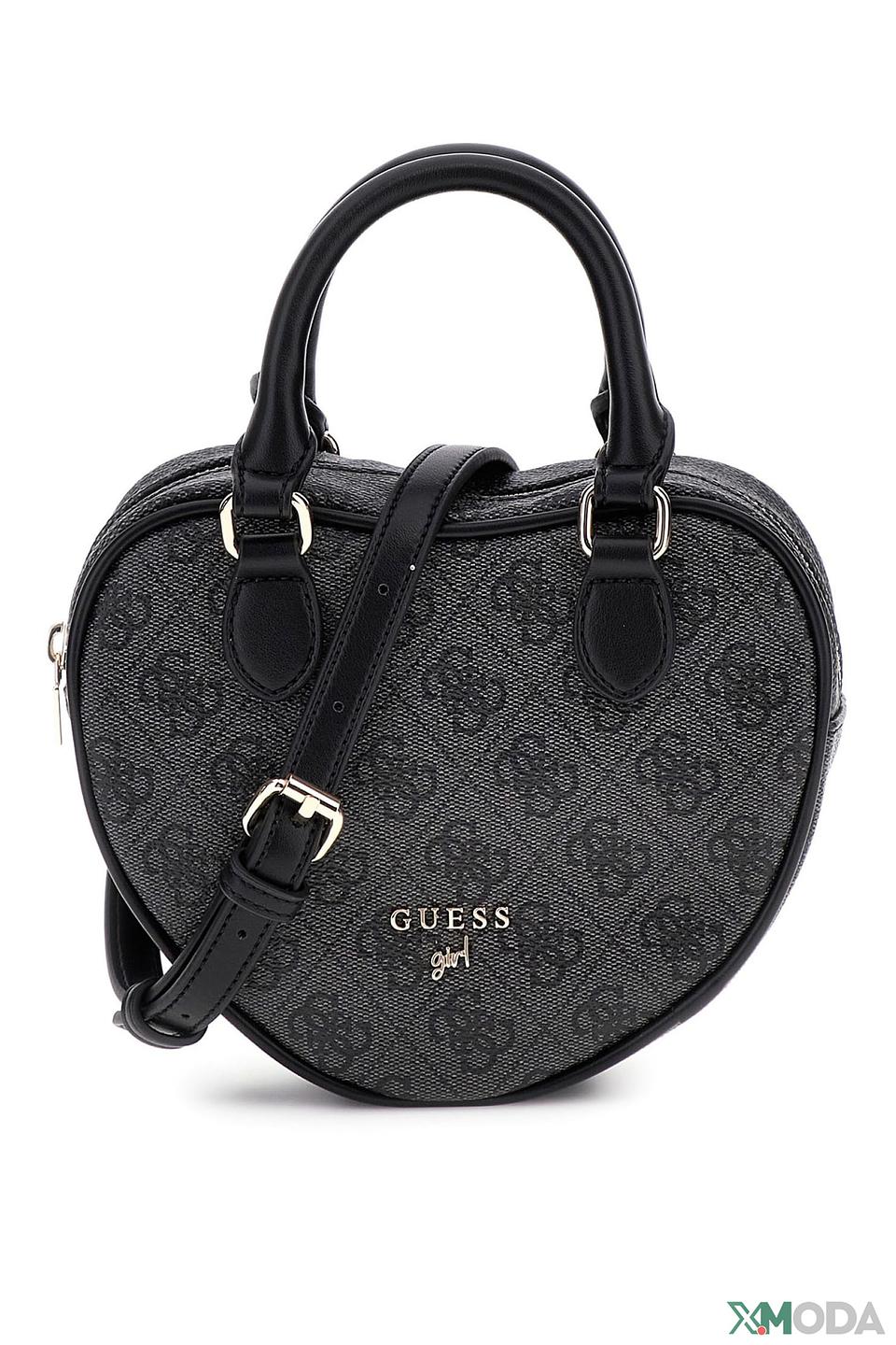 Сумка Guess дев. сердце чёрная