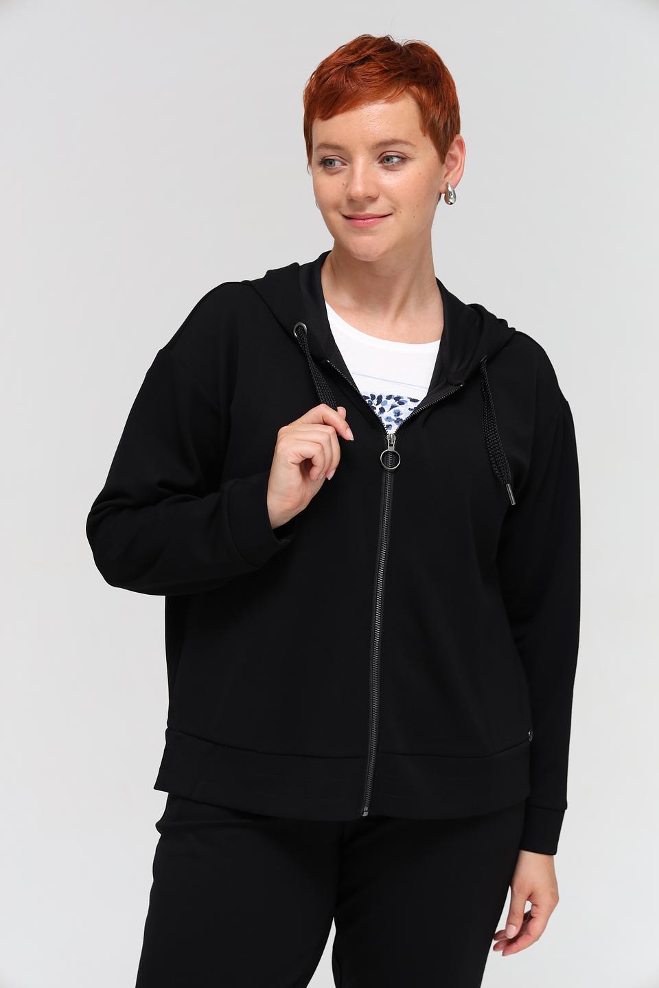 Жакет Lebek на молнии чёрный