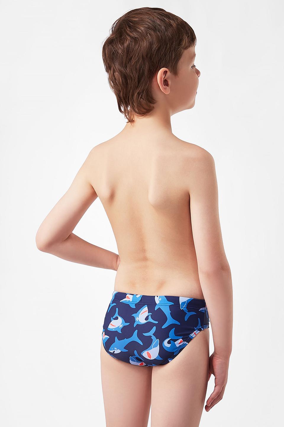 Плавки Lowry детские синие с принтом акулы
