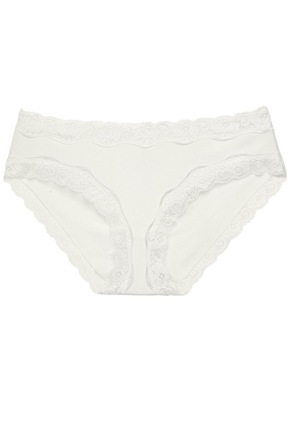 Трусы Lowry с кружевом молочные