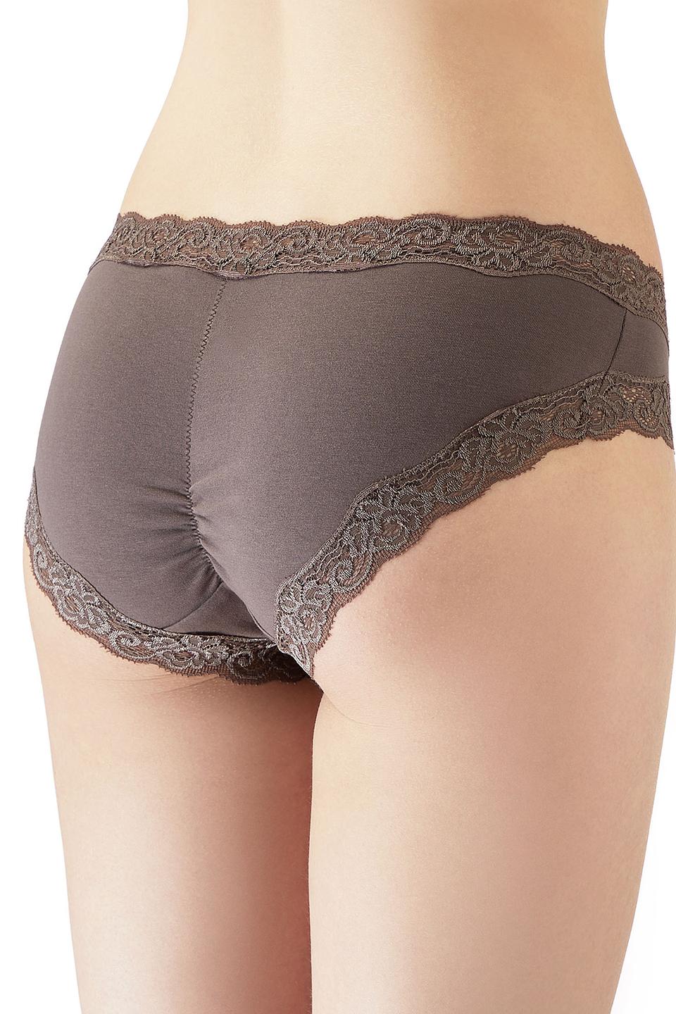 Трусы Lowry с кружевом коричневые