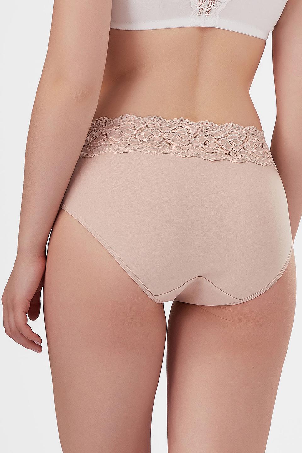 Трусы Lowry с кружевом бежевые