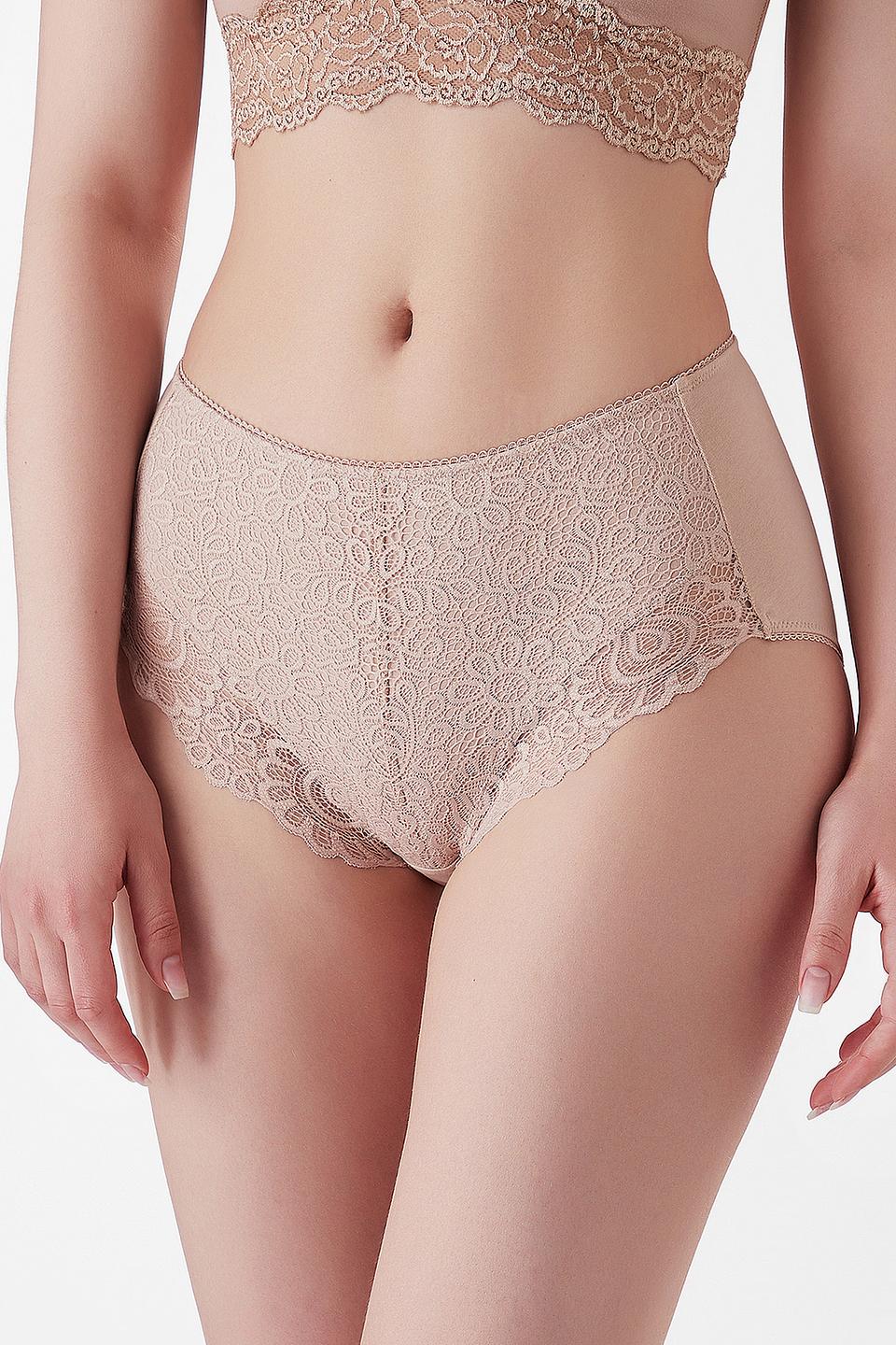 Трусы Lowry с кружевом бежевые