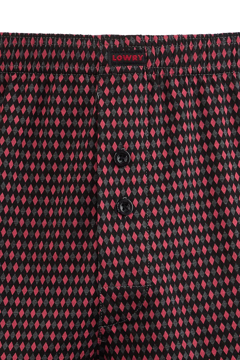 Трусы Lowry мужские в ромбик терракотовые