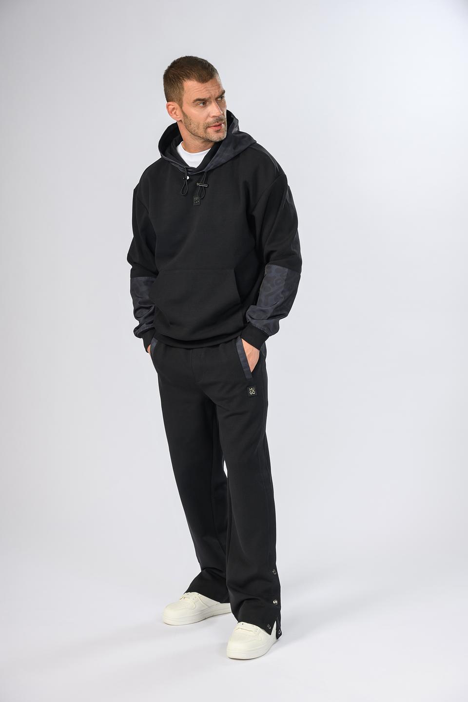 Толстовка Hugo с капюшоном чёрный