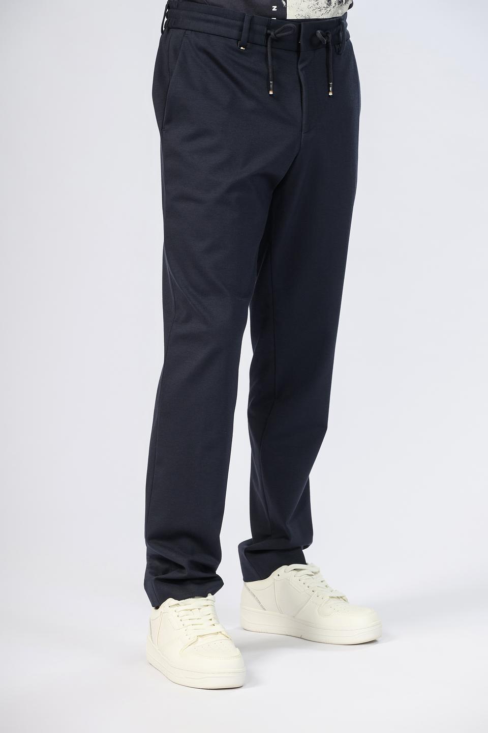 Брюки Boss Black темно-синие с резинкой