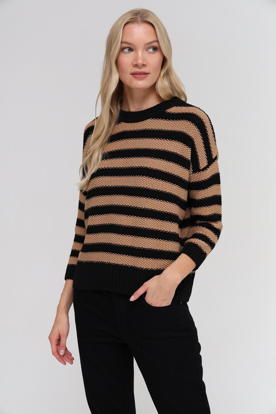 Пуловер More and More в полоску