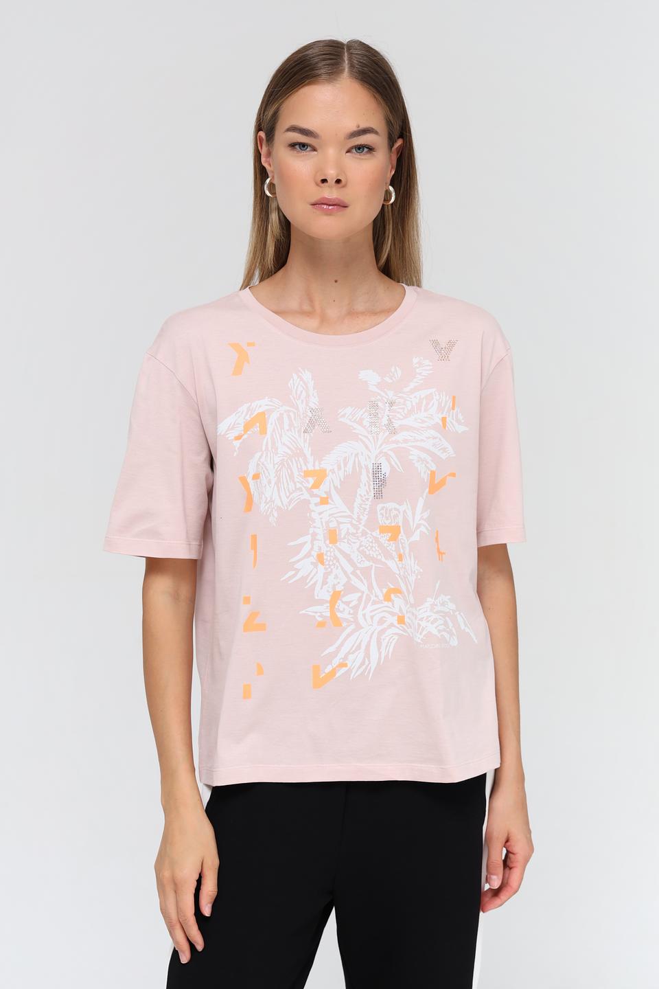 Футболка Marc Cain с принтом розовый