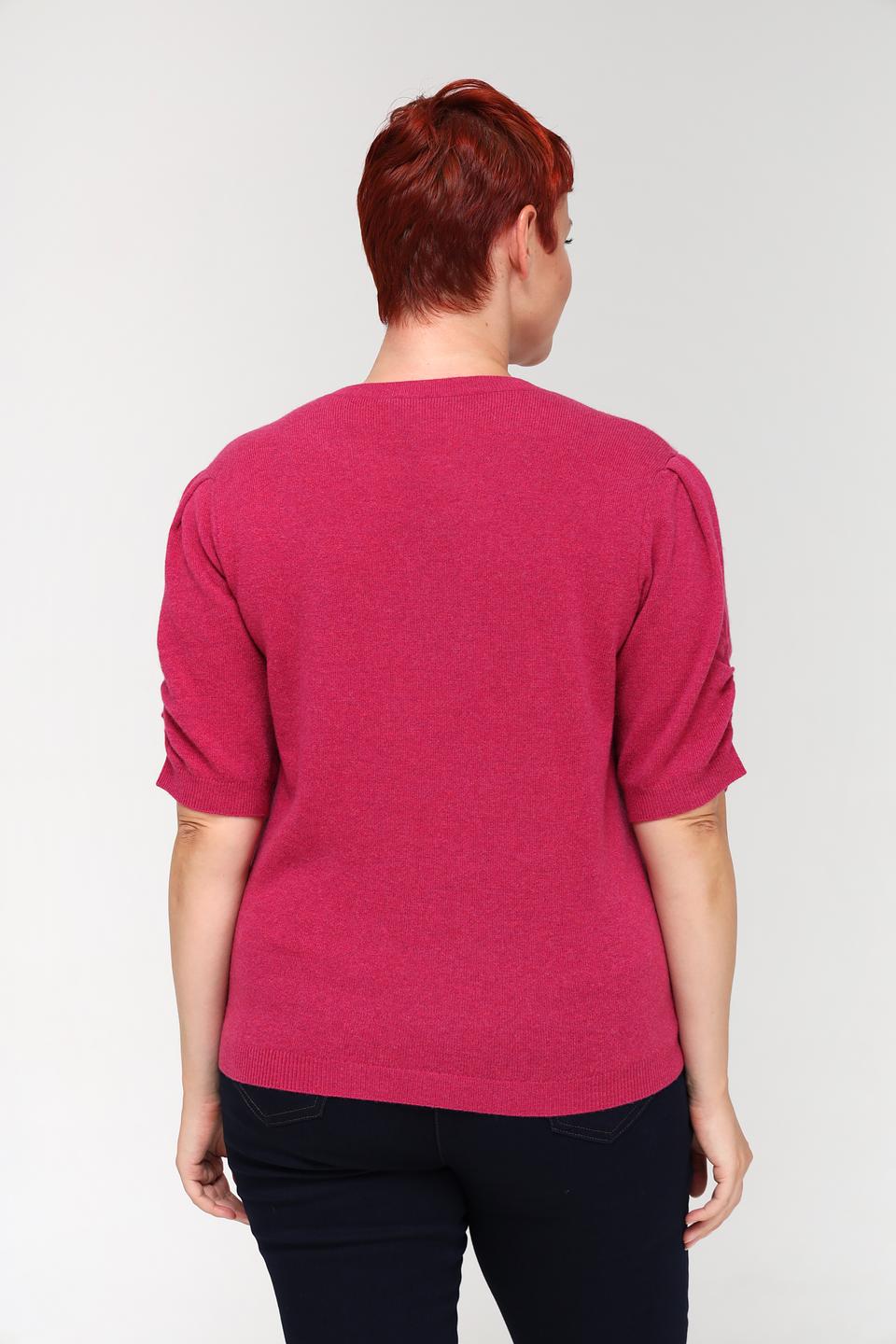 Пуловер Luisa Cerano малиновый с рукавами-фонариками