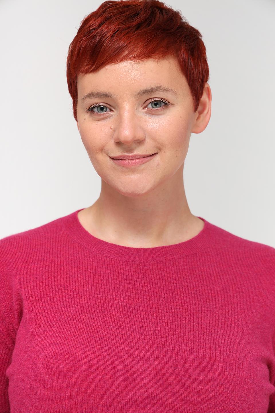 Пуловер Luisa Cerano малиновый с рукавами-фонариками