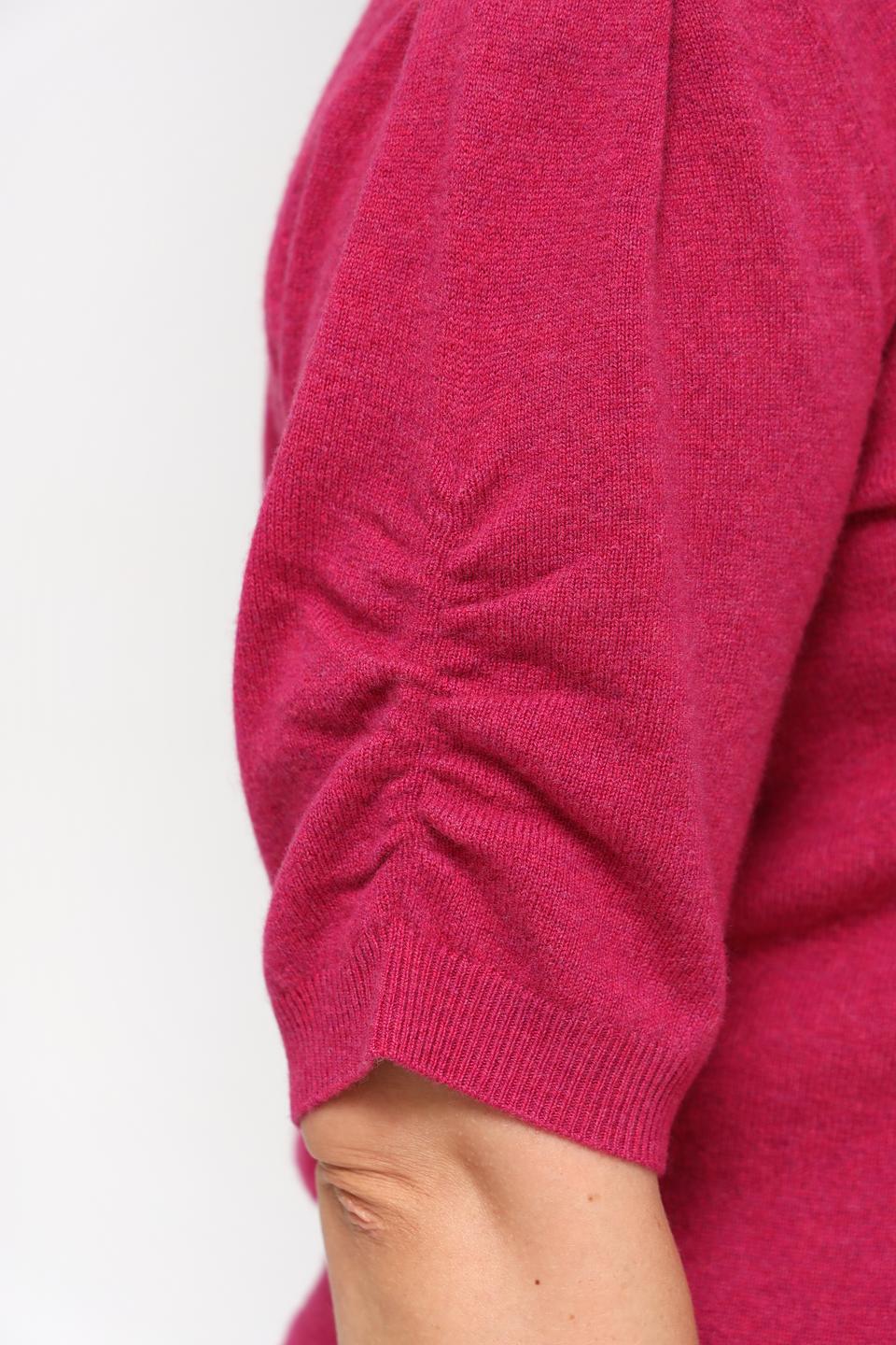 Пуловер Luisa Cerano малиновый с рукавами-фонариками