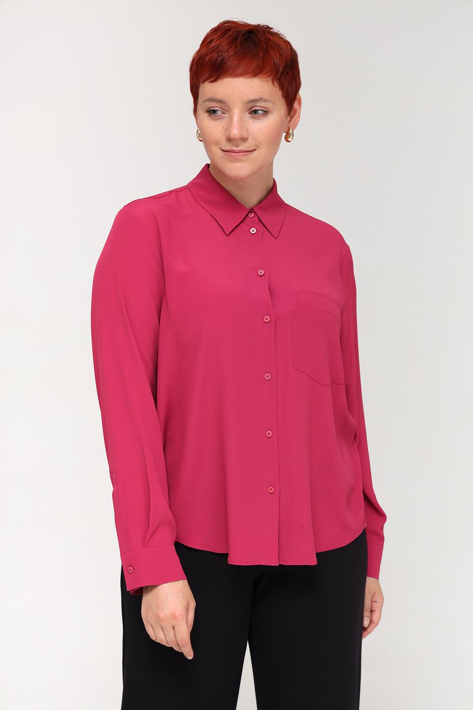 Блуза Luisa Cerano малиновая с рукавами