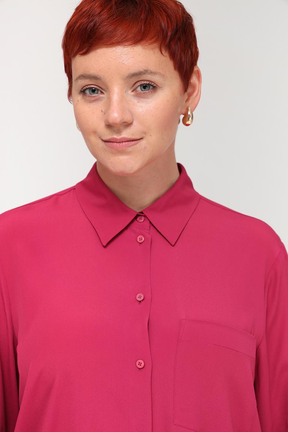 Блуза Luisa Cerano малиновая с рукавами