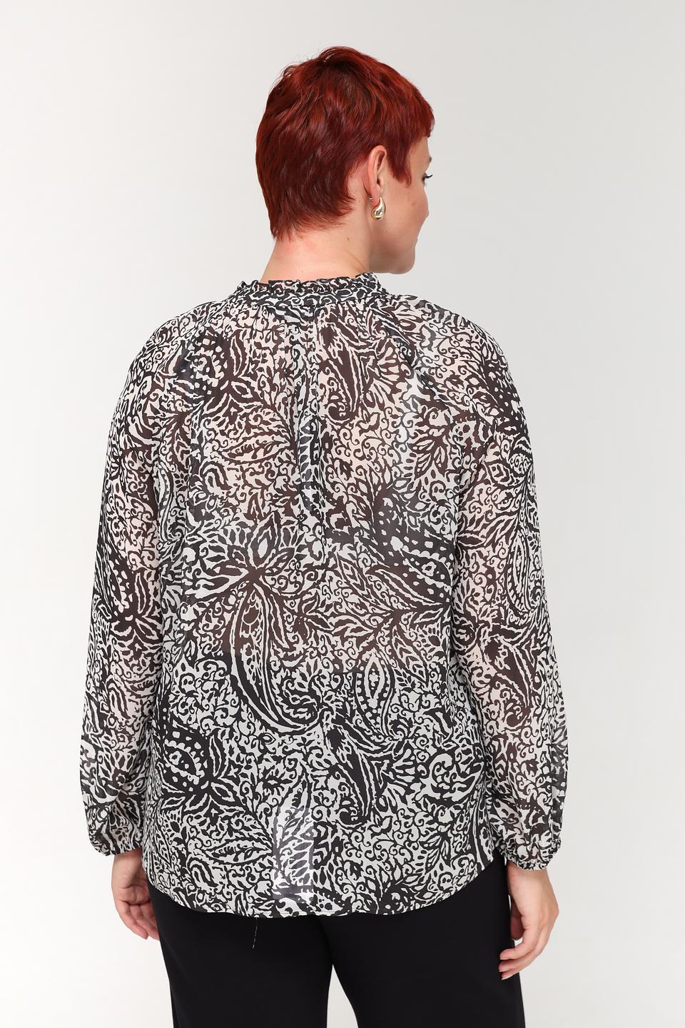 Блуза Luisa Cerano с принтом чёрно-белый