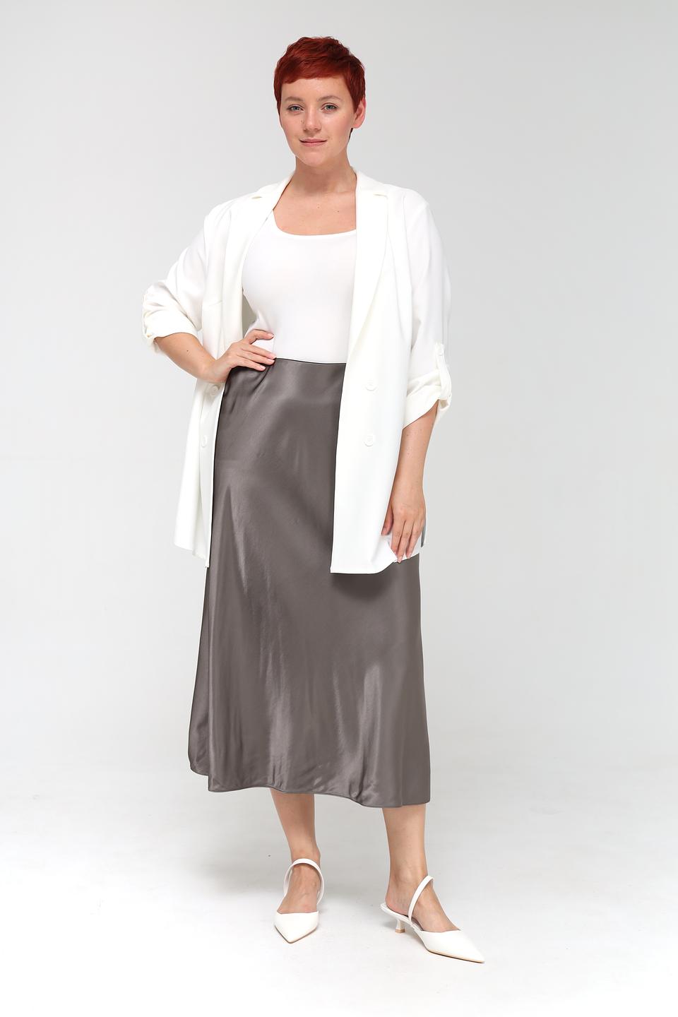 Юбка Luisa Cerano серая атласная